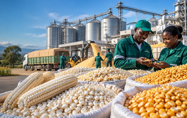White and yellow maize
